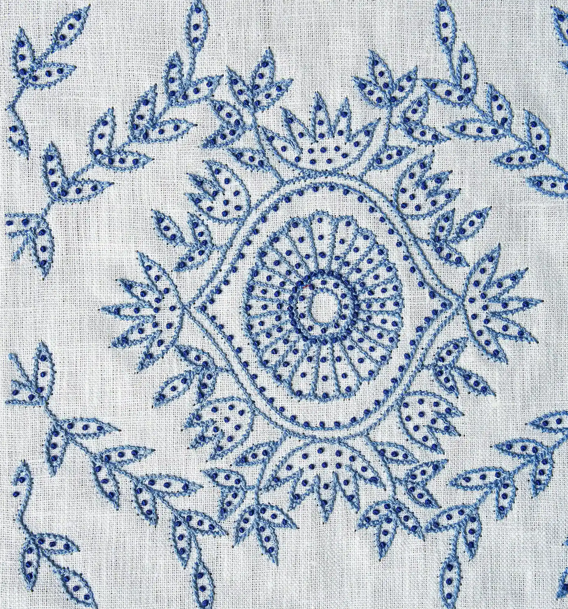 ROWALLAN CLOTH — IVORY/BLUE